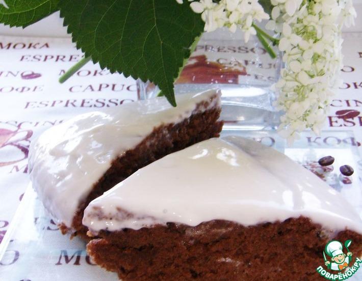 Рецепт: Шоколадно-кофейный пирог с кремом