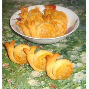 Сырно-кунжутное печенье Улитки