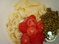 Салат из бананов и спагетти ингредиенты