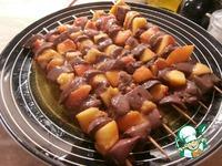 Шашлык-печень индейки с персиками ингредиенты