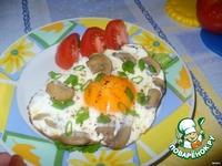 Бутерброд с яичницей на завтрак ингредиенты