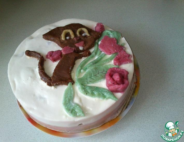 Рецепт: Бисквитный торт Мартовский кот