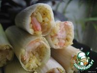 «Канеллони» из лука-порея с рисом и креветкой ингредиенты