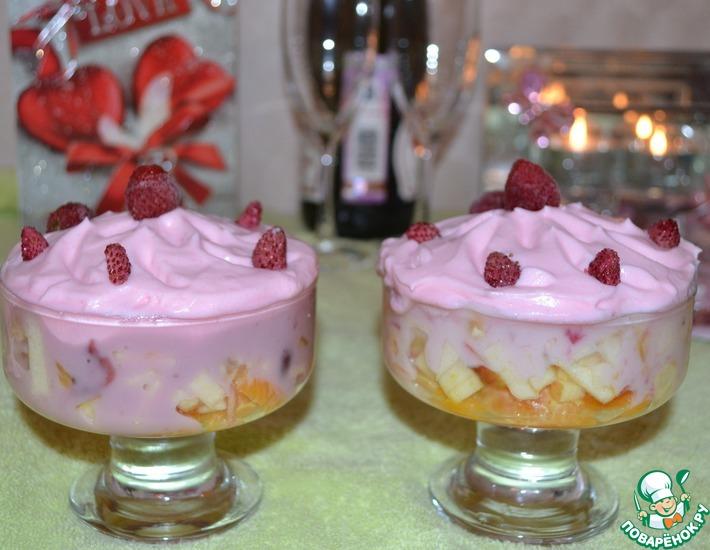 Рецепт: Фруктово-ягодный десерт Искушение
