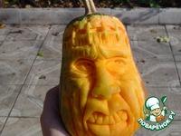 Резная тыква-Франкенштейн-украшение к Хеллоуину ингредиенты