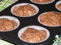 Шоколадные маффины с кусочками белого и горького шоколада ингредиенты