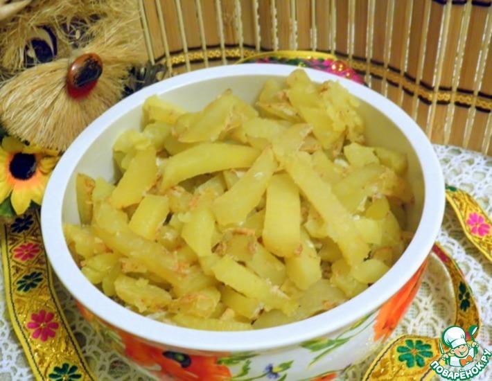 Рецепт: Картофель а-ля фри без масла