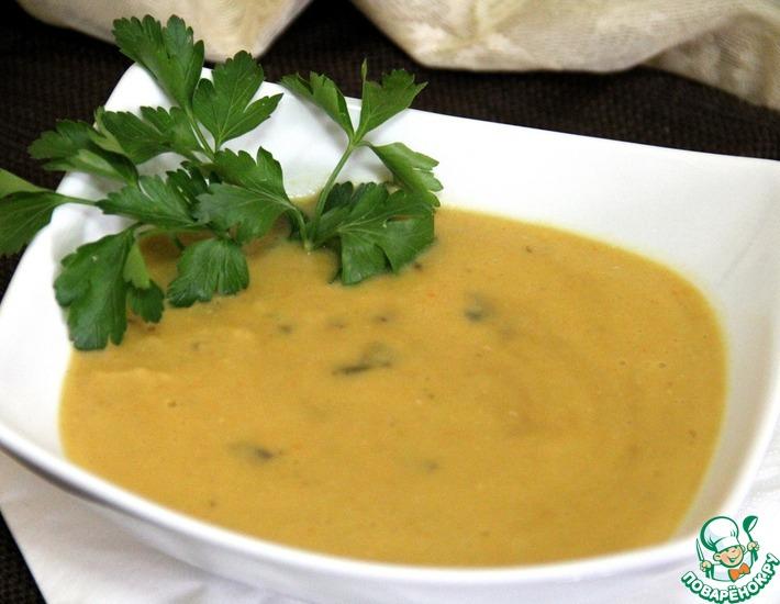 Рецепт: Суп из красной чечевицы с вишней
