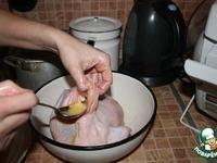 Курица, налитая яйцами ингредиенты