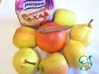 Яблочно-грушевое компоте с апельсинами ингредиенты