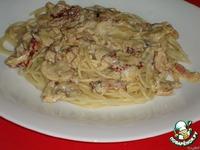 Спагетти    с шампиньонами и вялеными помидорами ингредиенты