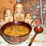 Суп с грибами, фасолью и орехами
