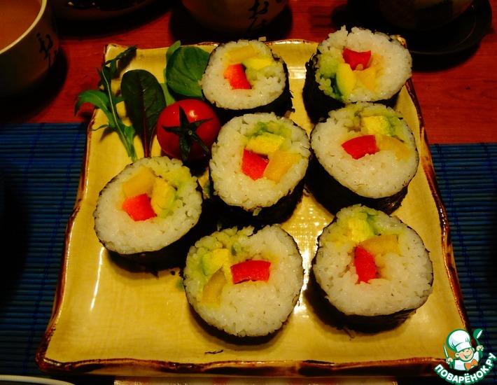 Рецепт: Японские роллы с овощами