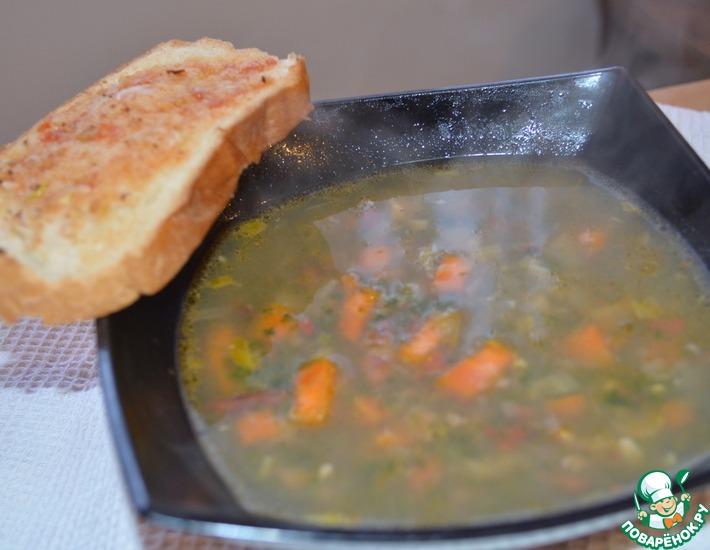 Рецепт: Суп из шпината с фасолью