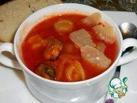 Суп томатный с пельменями и морскими гадами ингредиенты