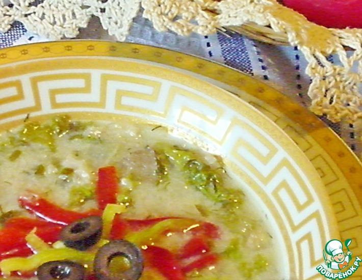 Рецепт: Греческий пасхальный суп-магирица