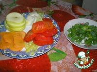 Рыба в фольге с овощами и фруктами ингредиенты