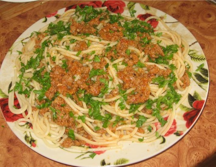 Рецепт: Спагетти с соусом А-ля Болоньез