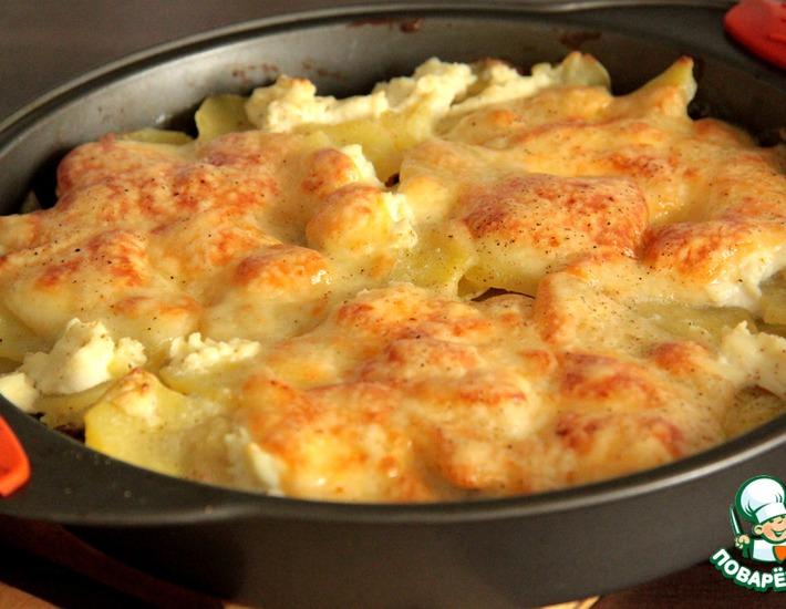 Рецепт: Запеканка молочно-картофельная с телятиной