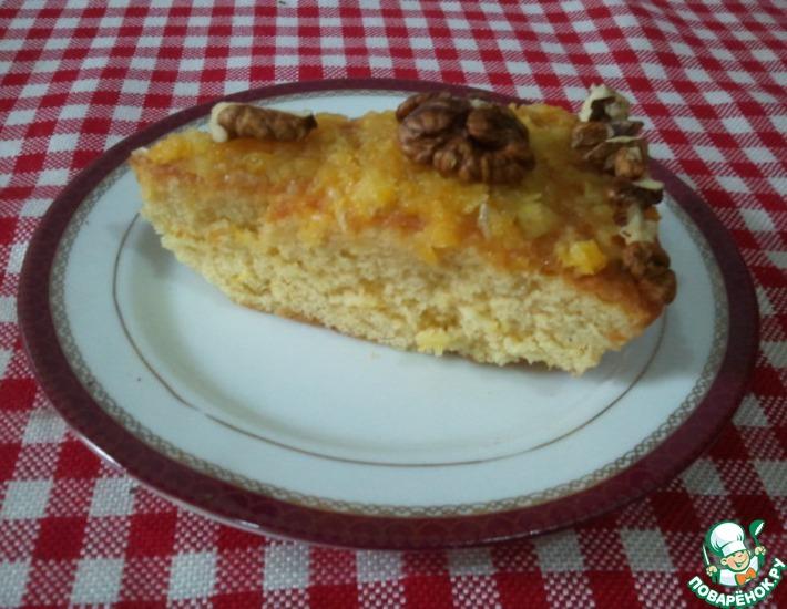 Рецепт: Апельсиновый пирог с орешками
