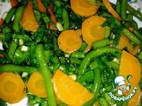 Салат из моркови, шпината и зеленой фасоли ингредиенты