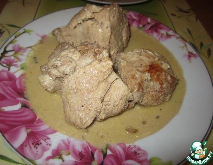Рецепт: Курица в ореховом соусе Бажа