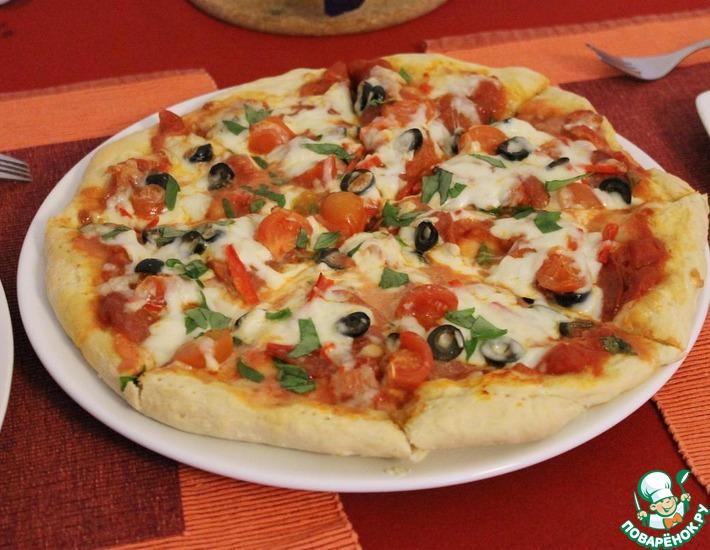 Рецепт: Пицца с салями и перцем пепперони Как в Италии