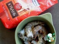 Кальмары с рисом, креветками и брокколи ингредиенты