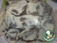 Торт из печеночных оладьев Заснеженный домик ингредиенты
