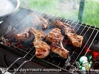 Мясо жареное из фруктового маринада ингредиенты