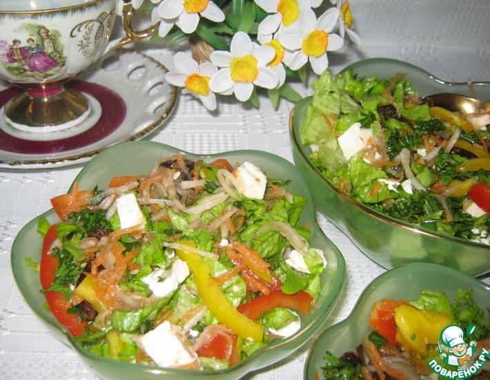 Рецепт: Кисло-сладкий овощной салат с черносливом