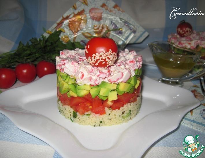 Рецепт: Салат с крабовыми палочками и кус-кусом
