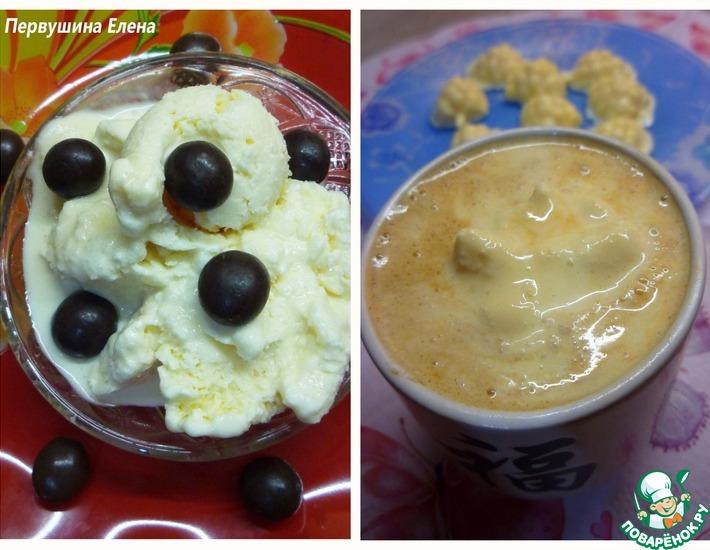 Рецепт: Имбирно-грейпфрутовое мороженое и кофе гляссе