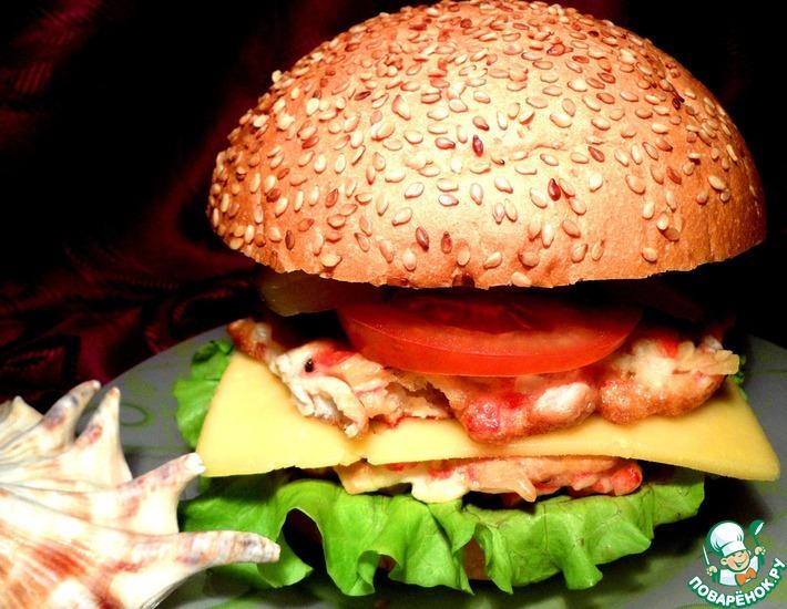 Рецепт: Гамбургер с крабовыми палочками А’море мио!