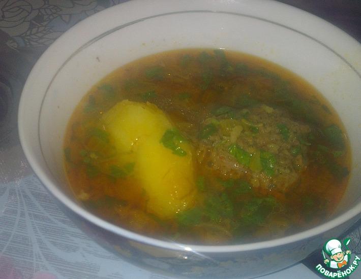 Рецепт: Кюфта бозбаш-суп с тефтелями