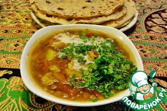 Рецепт: Индийский суп Дал с овощами
