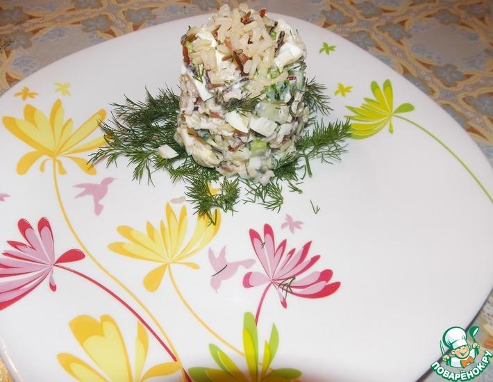Рецепт: Салат из огурца и смеси риса Акватика