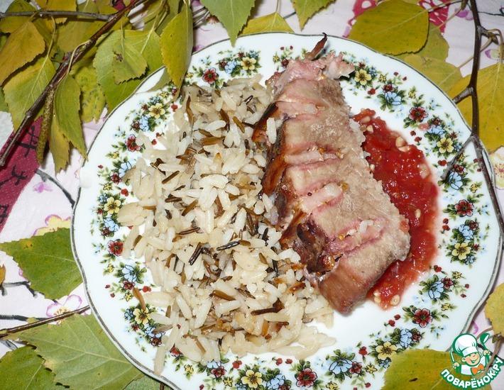 Рецепт: Мясная книжка из свинины с рисом