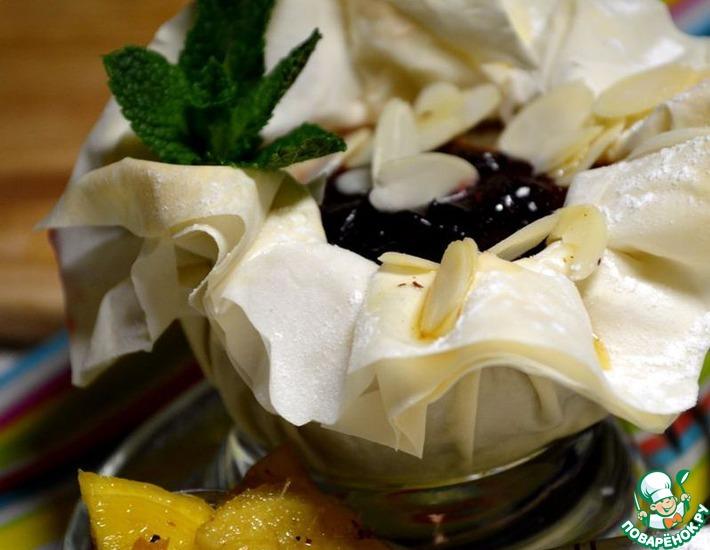 Рецепт: Десертные яблочки в хрустящем Фило с клюквенной начинкой от D'arbo