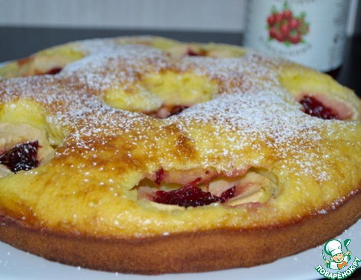 Рецепт: Шведский яблочный пирог с клюквой