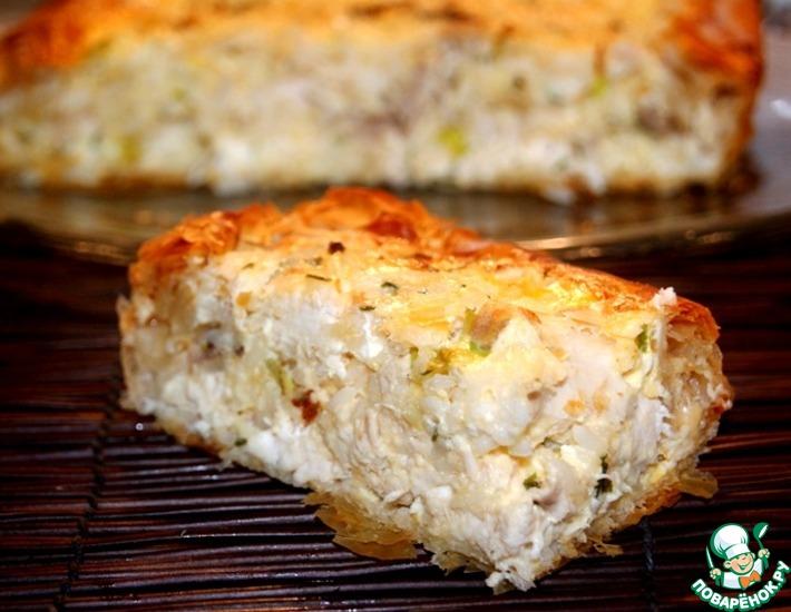 Рецепт: Греческий деревенский пирог с курицей