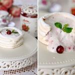 Десерт Павлова с творожно-клюквенным кремом