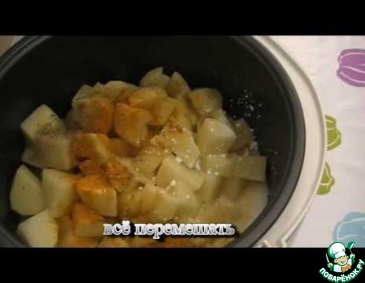 Рецепт: Грибы с картофелем в мультиварке