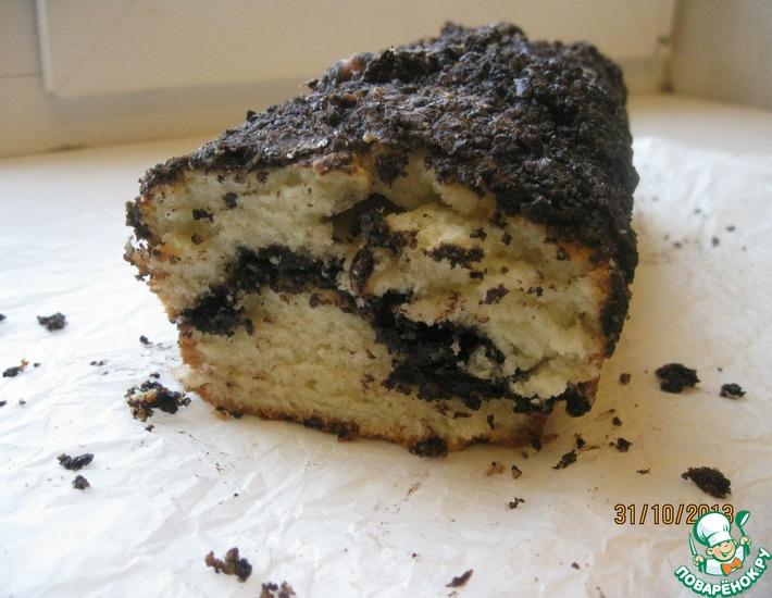 Рецепт: Сметанный кекс с шоколадно-ореховой корочкой
