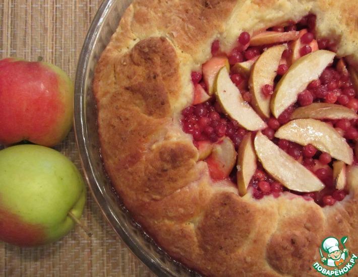Рецепт: Бруснично-яблочный пирог