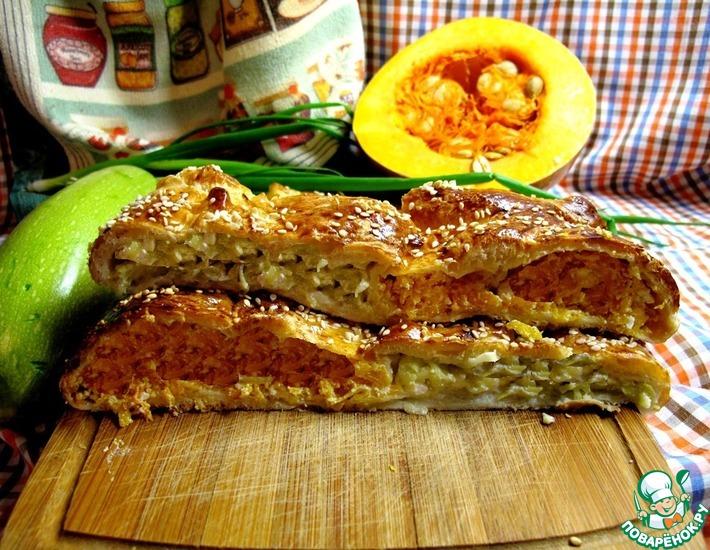 Рецепт: Сочный пирог с кабачками и тыквой Колокитопита Политико