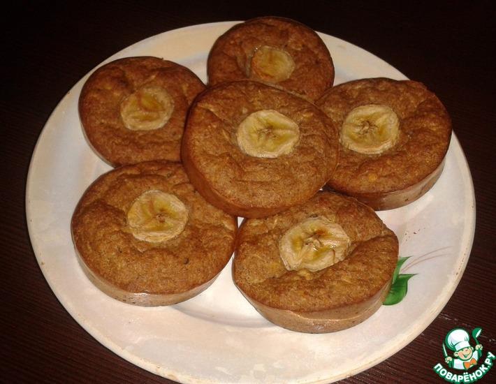 Рецепт: Овсяные кексы с бананом и клетчаткой