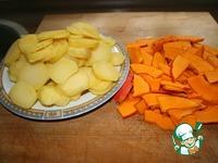 Тыквенно-картофельная запеканка с фаршем и сыром ингредиенты
