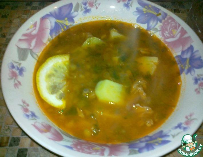 Рецепт: Суп из чечевицы с томатом