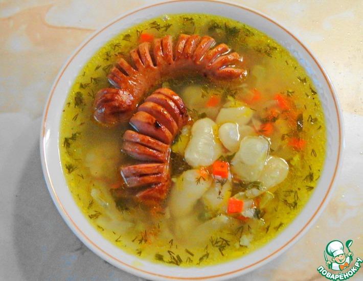 Рецепт: Постный фасолевый суп с фишкой